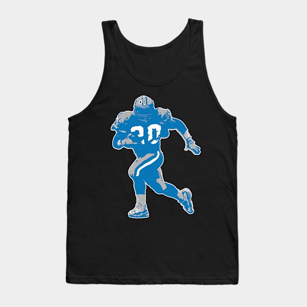 Barry Sanders silhouette art Tank Top by HelmetAddict